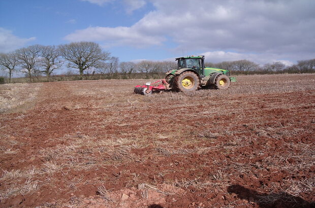 Field containing arable stubble being subsoiled Credit: © Natural England/Jane Uglow