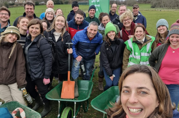 Volunteers at the tree planting day 